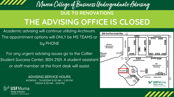 Tampa Advising Closure